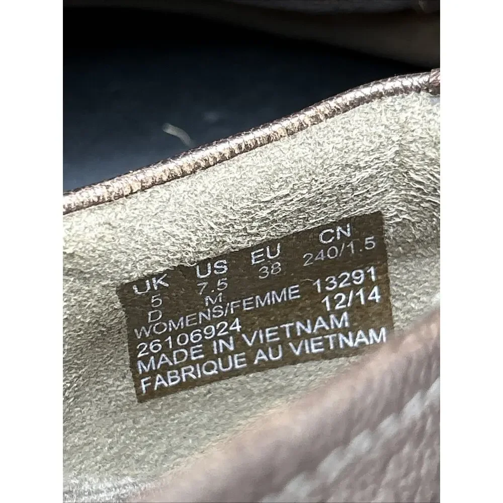 Clarks Collection Womens 7.5 M Ballet Flats Taupe Bronze Metallic Slip On